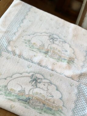 2 Vintage Fieldcrest Howard Kaplan Country Pig Towels- Cotton | 1980’s | 16x27